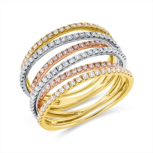 Ring 18 kt WG+GG+RG