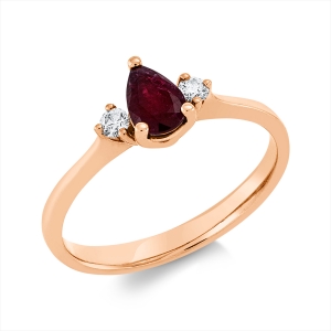 Ring 3er-Krappe 18 kt RG Tropfen