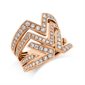 Ring  18kt Rotgold mit 1,33ct Diamanten