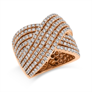 Ring  18kt Rotgold mit 2,38ct Diamanten
