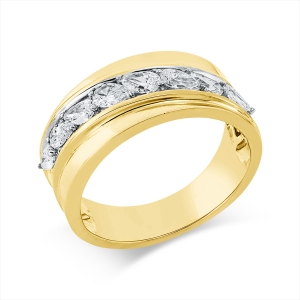 Ring 14 kt GG, Fassung rhodiniert
