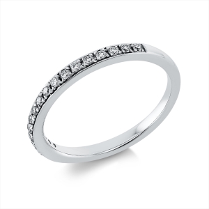 Memoire halb Ring  18kt Weißgold mit 0,18ct Diamanten