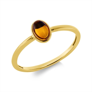 Ring Zarge 18 kt GG Oval