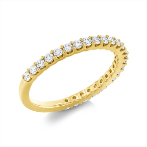Memoire halb Ring  18kt Gelbgold mit 0,57ct Diamanten