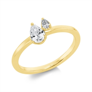 Ring  18kt Gelbgold mit 0,37ct Diamanten