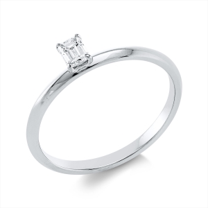 Solitaire Ring 4er-Krappe 18kt Gelbgold mit 0,21ct Diamanten