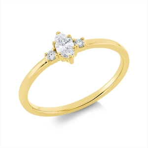 Ring 2er-Krappe 18 kt GG