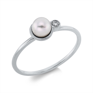 Ring  18kt Gelbgold mit 0,02ct Diamanten