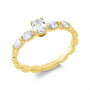 Solitaire Ring  18kt Gelbgold mit 0,62ct Diamanten