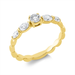 Solitaire Ring  18kt Gelbgold mit 0,53ct Diamanten