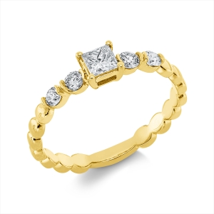 Solitaire Ring  18kt Gelbgold mit 0,45ct Diamanten