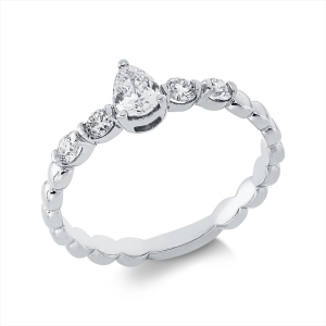Solitaire Ring  18kt Gelbgold mit 0,47ct Diamanten