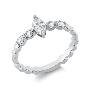 Solitaire Ring  18kt Gelbgold mit 0,44ct Diamanten