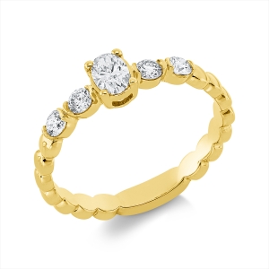 Solitaire Ring  18kt Gelbgold mit 0,46ct Diamanten