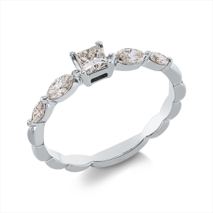 Solitaire Ring  18kt Gelbgold mit 0,48ct Diamanten
