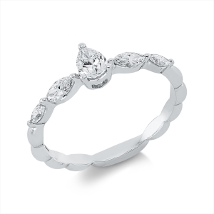 Solitaire Ring  18kt Gelbgold mit 0,46ct Diamanten