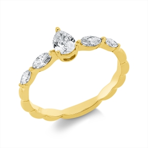 Solitaire Ring  18kt Gelbgold mit 0,55ct Diamanten