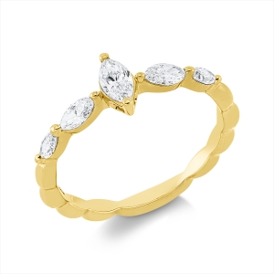 Solitaire Ring  18kt Gelbgold mit 0,54ct Diamanten