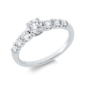 Ring  18kt Weißgold mit 0,89ct Diamanten