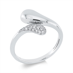 Pavé Ring  14kt Weißgold mit 0,13ct Diamanten