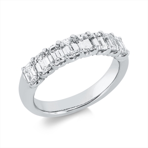 Memoire halb Ring  18kt Weißgold mit 1,52ct Diamanten