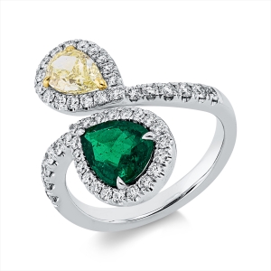 Ring 18 kt WG+GG IGI_23J3914625, GIA_5503131929