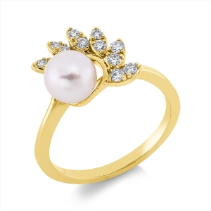 Ring  18kt Gelbgold mit 0,18ct Diamanten