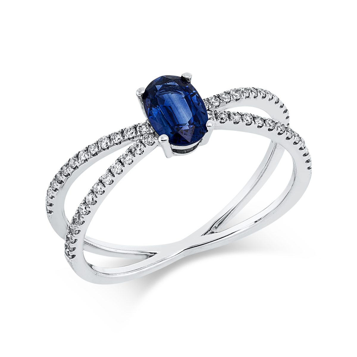 Ring 4er-Krappe 18 kt WG