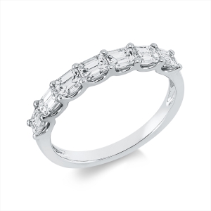 Memoire halb Ring  18kt Weißgold mit 1,00ct Diamanten