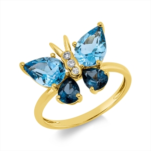 Ring 18 kt GG, Schmetterlingc