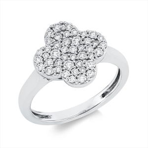 Pavé Ring  18kt Weißgold mit 0,49ct Diamanten