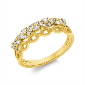 Ring 18 kt GG, mattiert