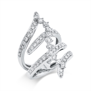 Ring  18kt Weißgold mit 1,43ct Diamanten