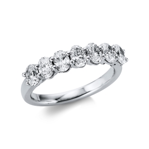Memoire halb Ring  18kt Weißgold mit 1,33ct Diamanten