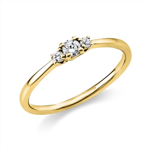 Ring 4er-Krappe 18 kt GG