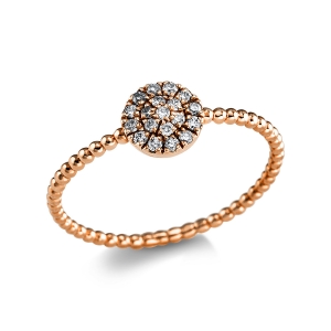 Ring  14kt Rotgold mit 0,14ct Diamanten