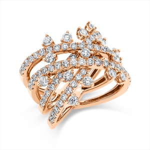 Ring  18kt Rotgold mit 2,10ct Diamanten