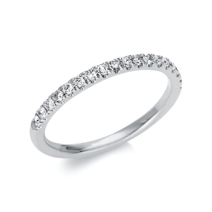 Memoire halb Ring  18kt Weißgold mit 0,27ct Diamanten
