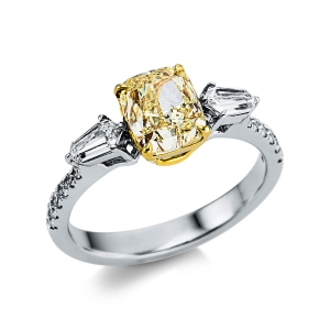 Ring 4er-Krappe 18kt Weißgold / Gelbgold GIA1369388205 mit 2,08ct Diamanten