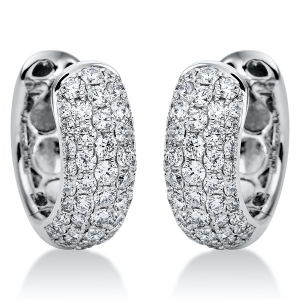 Pavé Creolen  18kt Weißgold mit 1,06ct Diamanten
