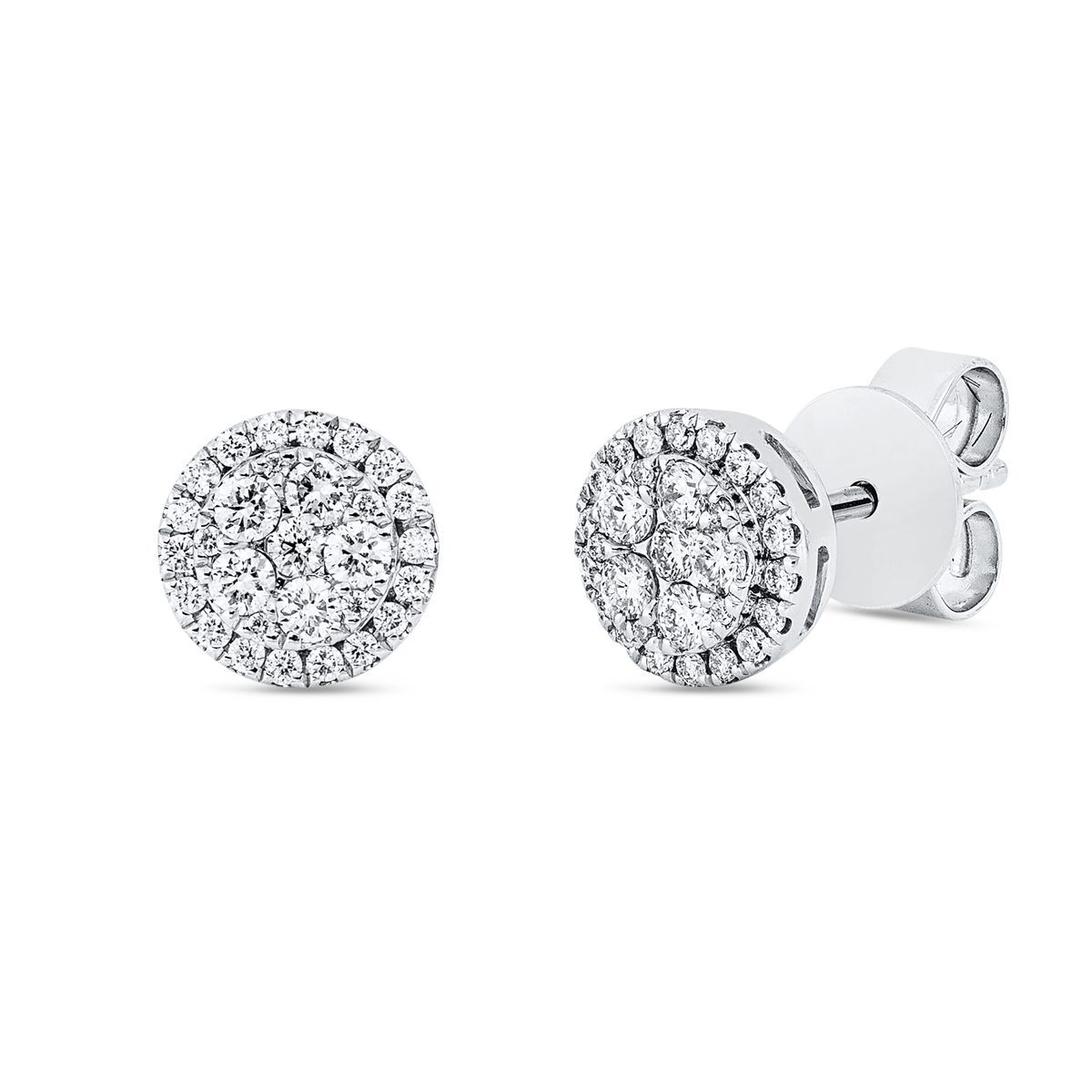 Ohrstecker 18 kt WG Kreis