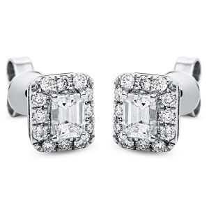Solitaire Ohrstecker  18kt Weißgold mit 0,66ct Diamanten