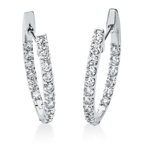Creolen  18kt Weißgold mit 1,63ct Diamanten