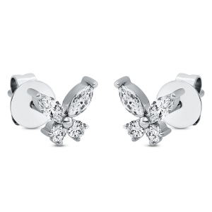 Ohrstecker  18kt Weißgold mit 0,27ct Diamanten
