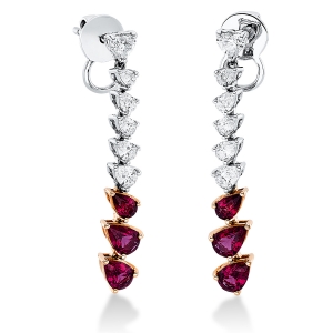 Ohrschmuck 18 kt WG+RG