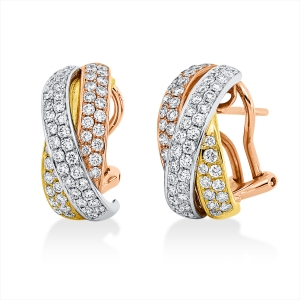 Ohrschmuck  18kt Weißgold / Gelbgold / Rotgold mit 1,27ct Diamanten
