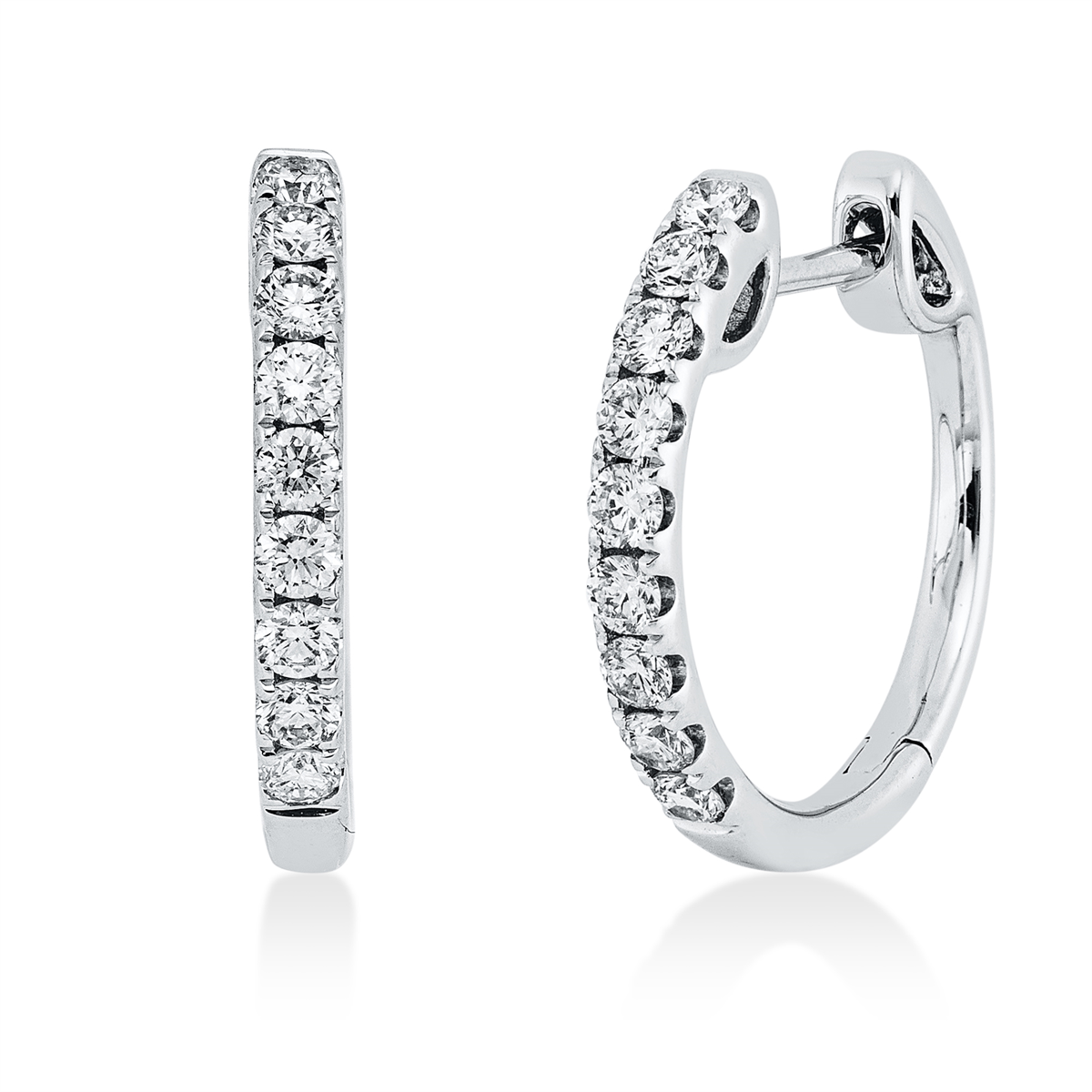 Creolen  18kt Weißgold mit 0,52ct Diamanten