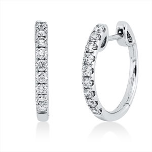 Creolen  18kt Weißgold mit 0,52ct Diamanten