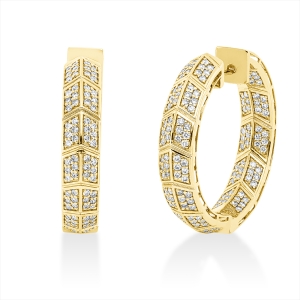 Creolen  18kt Gelbgold mit 1,21ct Diamanten