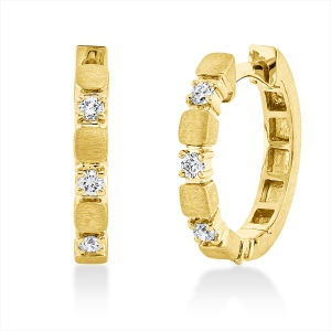 Creolen 18 kt GG, mattiert